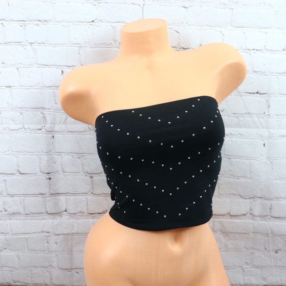 VS Pink Bling Rhinestone  Bandeau Tube Top - Picture 2 of 6